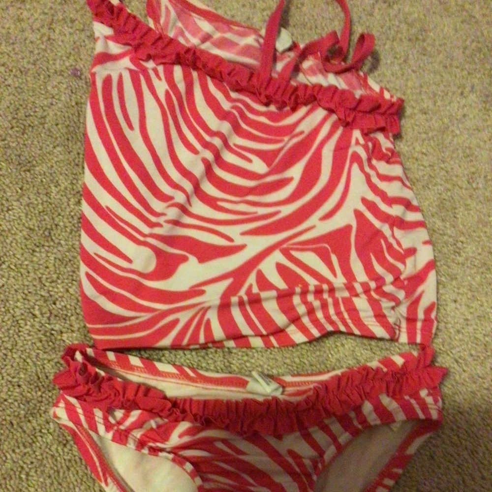 Animal print pink bikini two piece